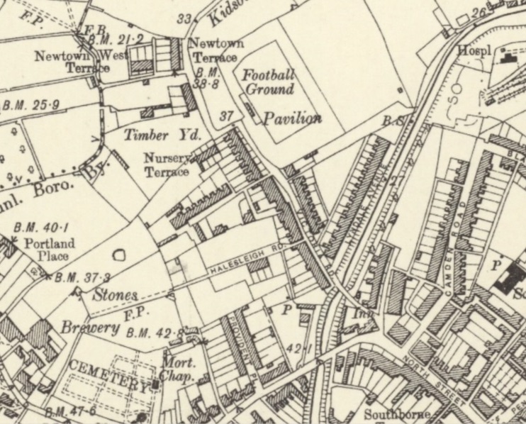 Bridgwater - Malt Shovel field : Map credit National Library of Scotland